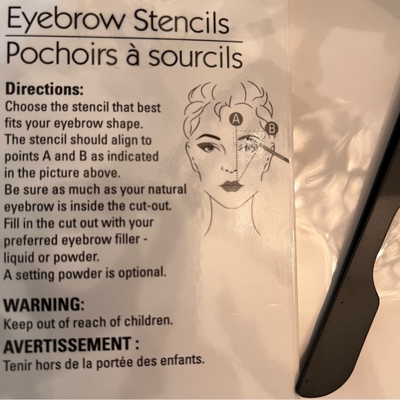 Lash Applicator Tweezer Eyebrow Stencils Angel Eyeliner Brush - Picture 3 of 5